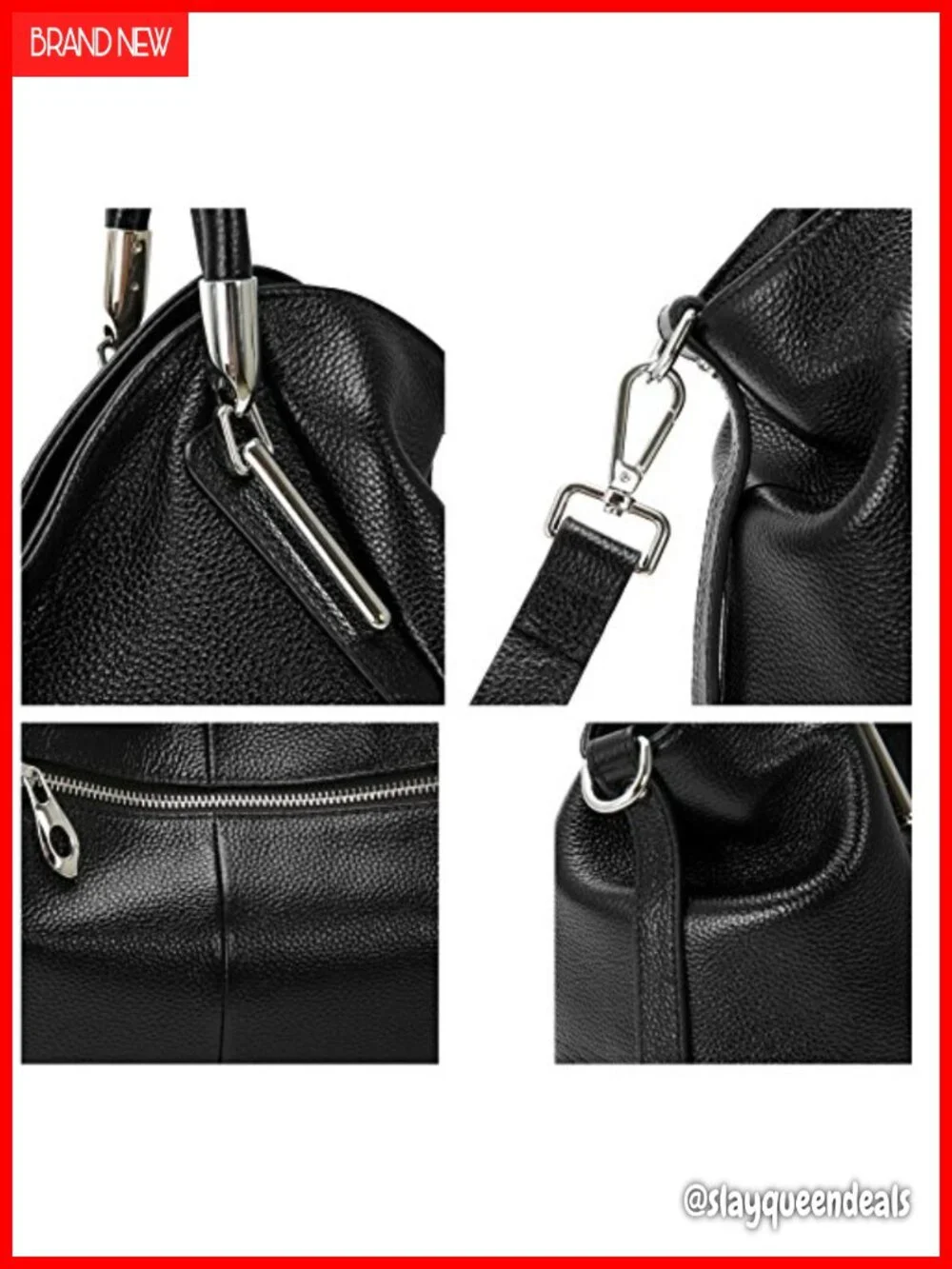 Genuine Leather Satchel Handbag Shoulder Tote for Women